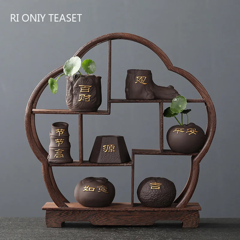 Bonsai Garden Ornaments - Creative Purple Clay Tea Pet Fingertip