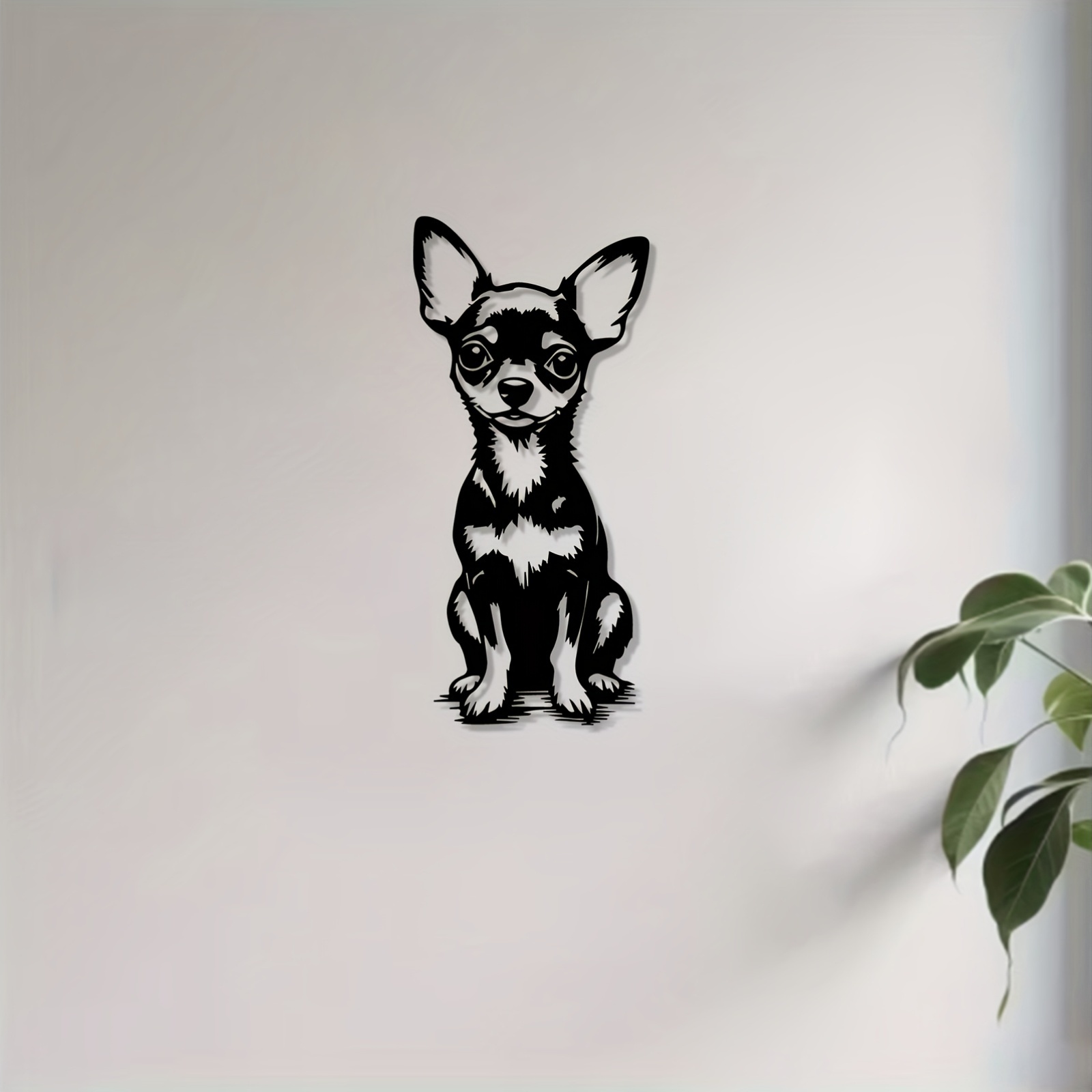 Bonsai Garden Ornaments - Mordern Metal Wall Art Cute Chihuahua
