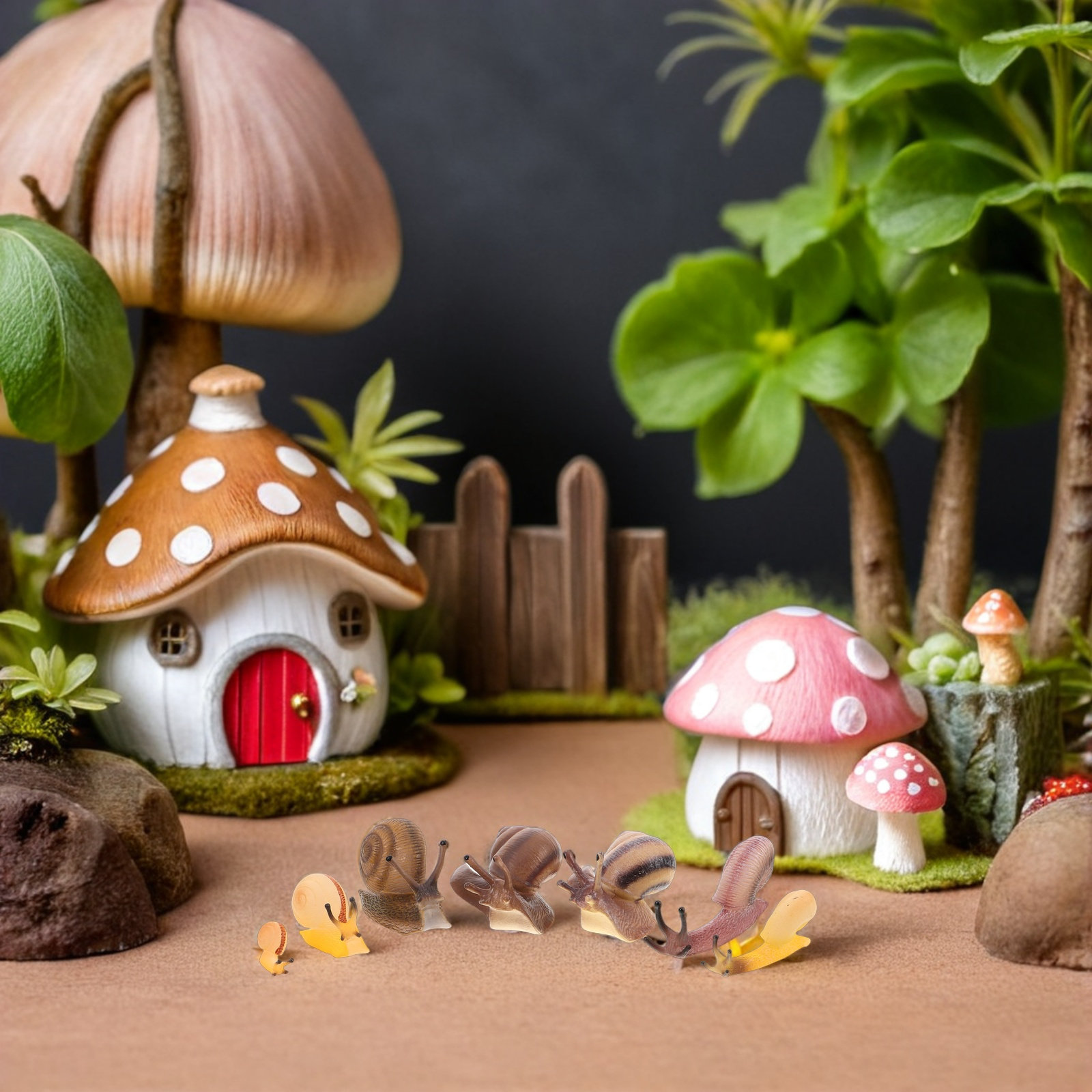 Bonsai Garden Europe - 7Pcs Educational Snail Animal Simulation Interactive