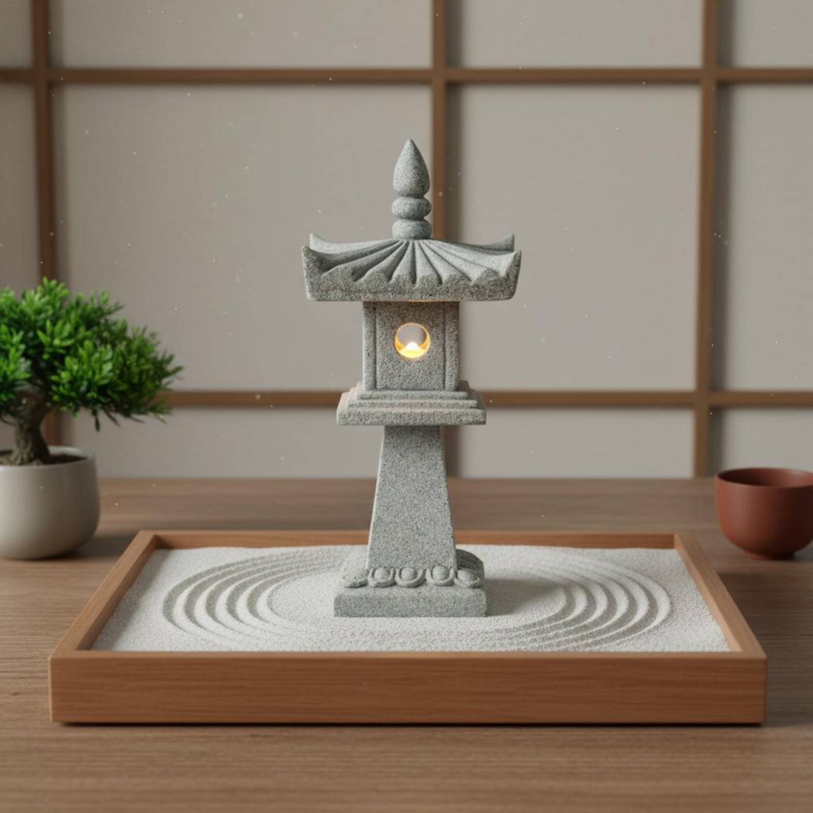Miniature Stone Lantern Antiqu - Bonsai Garden Ornaments review and price
