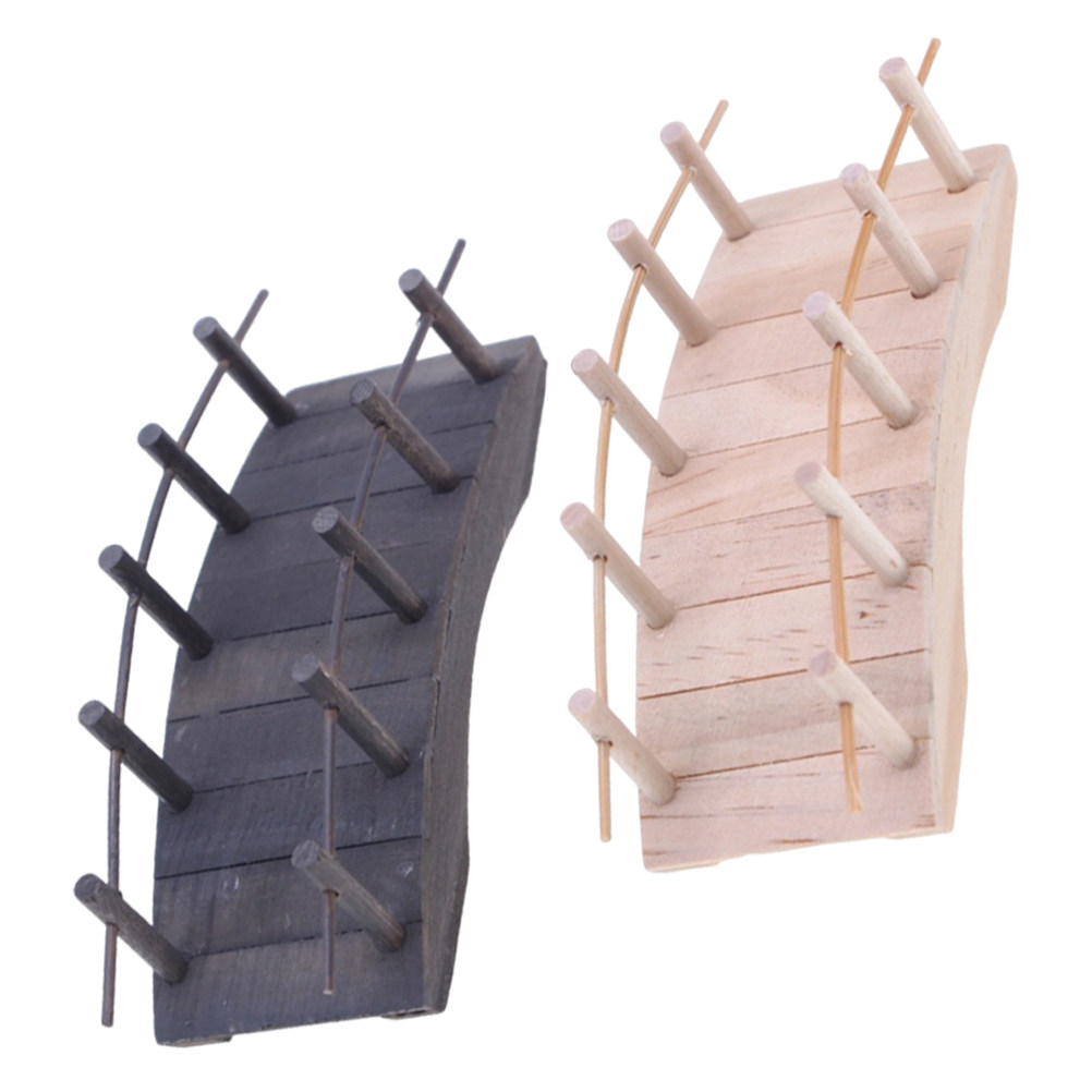 2Pcs Miniature Vintage Wooden  - Bonsai Garden Landscape Design review and price