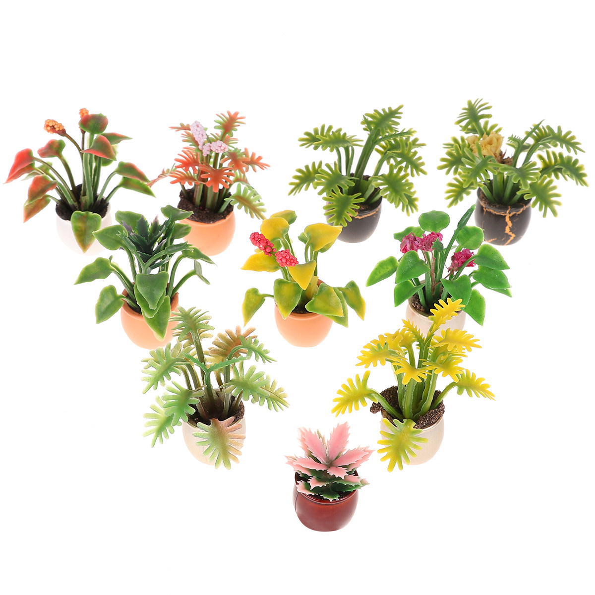 10Pcs Mini Plastic Potted Colo - Bonsai Garden Europe review and price
