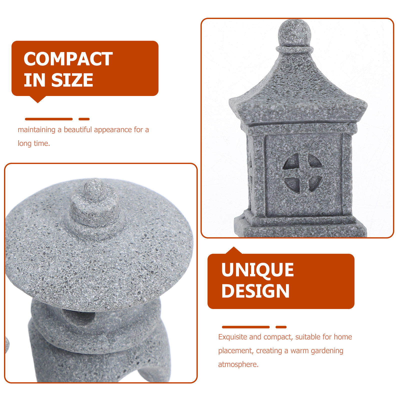 3Pcs Compact Miniature Pagoda  - Bonsai Garden Landscape Design review and price
