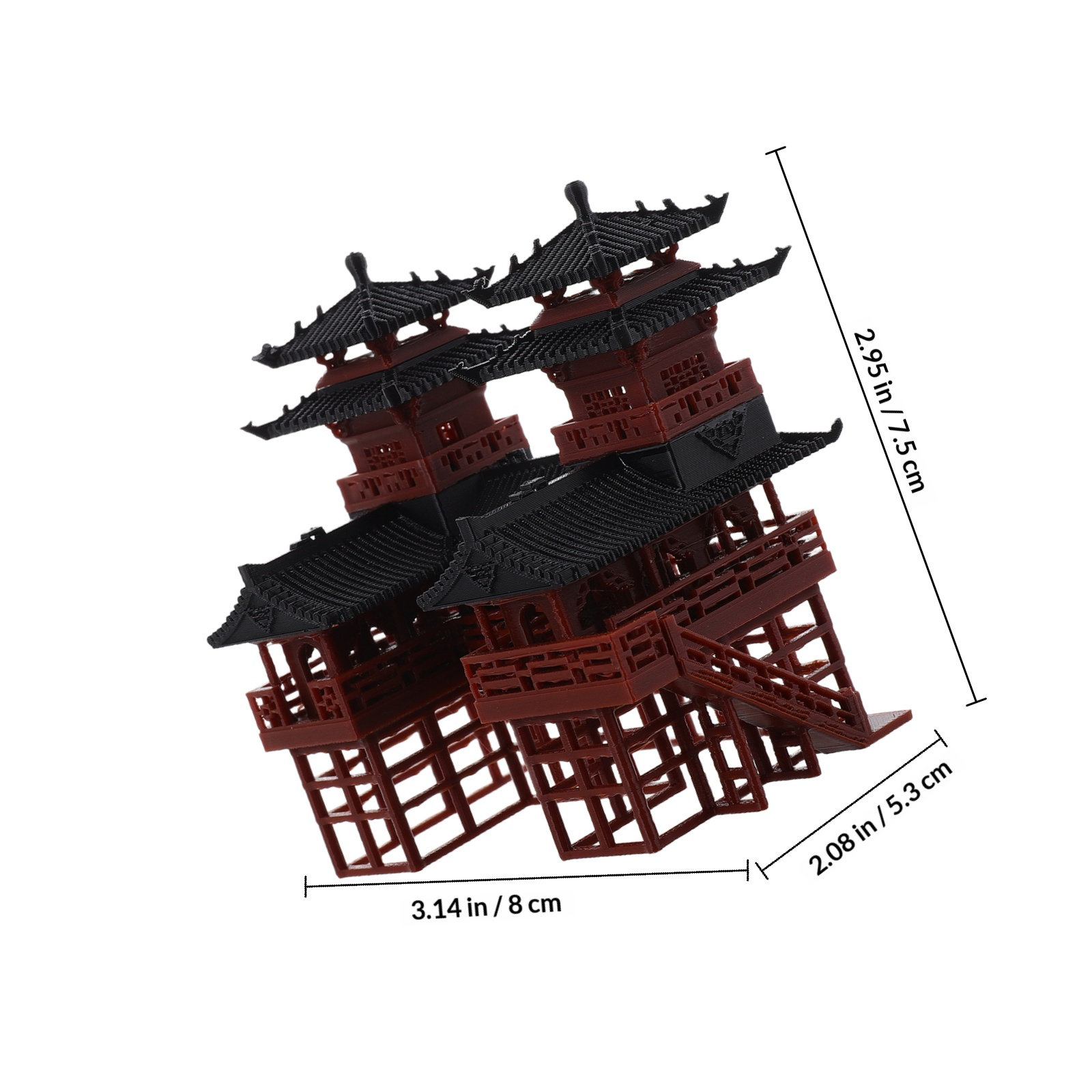 Miniature Twin Pagoda Pavilion - Bonsai Garden Landscape Design review and price