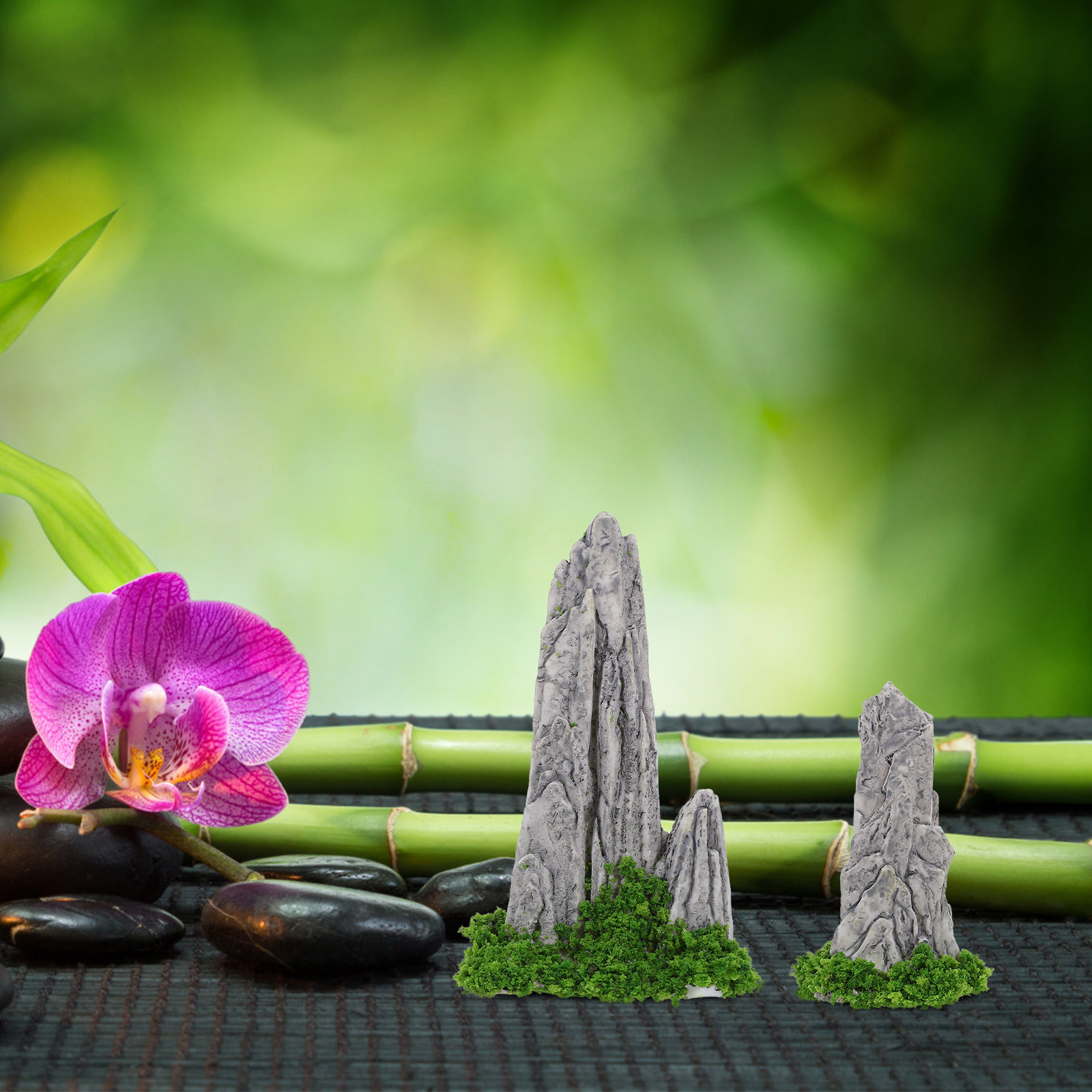 8Pcs Mini Resin Rockery Orname - Bonsai Garden With Sand review and price