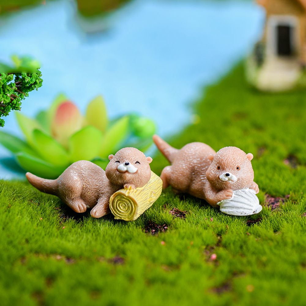 Otters Figurine Mini Home Deco - Bonsai Garden Europe review and price