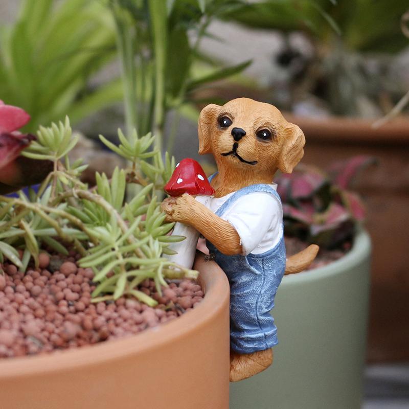 Cute Hanging Dog Figurine Flow - Bonsai Garden Ornaments review and price